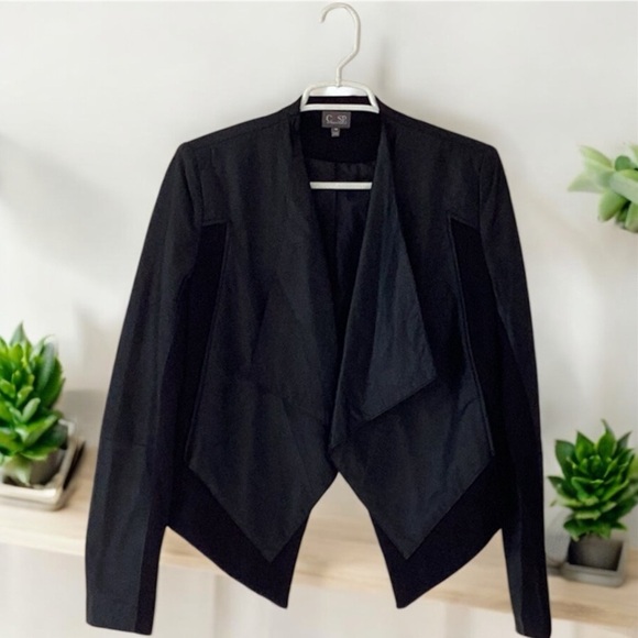 CUSP by Neiman Marcus Black Leather/ Rayon Jacket Medium - Picture 3 of 6